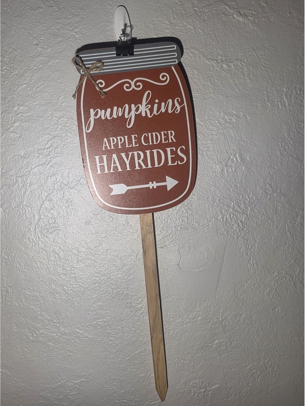 Yard stake Decor Fall/Autumn Jar Farm Pumpkins, Hayrides Cider